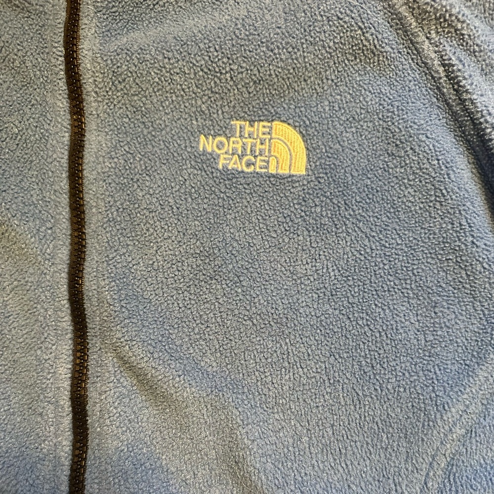 North face women’s zip up fleece blue black size large - Picture 5 of 7